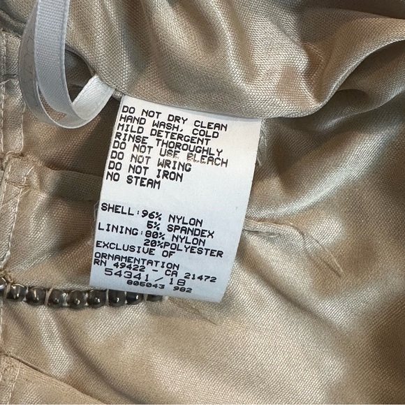 Jessica McClintock 14 Sequined Lace Maxi Dress Vintage 90s Evening Ivory Bridal - Picture 7 of 11